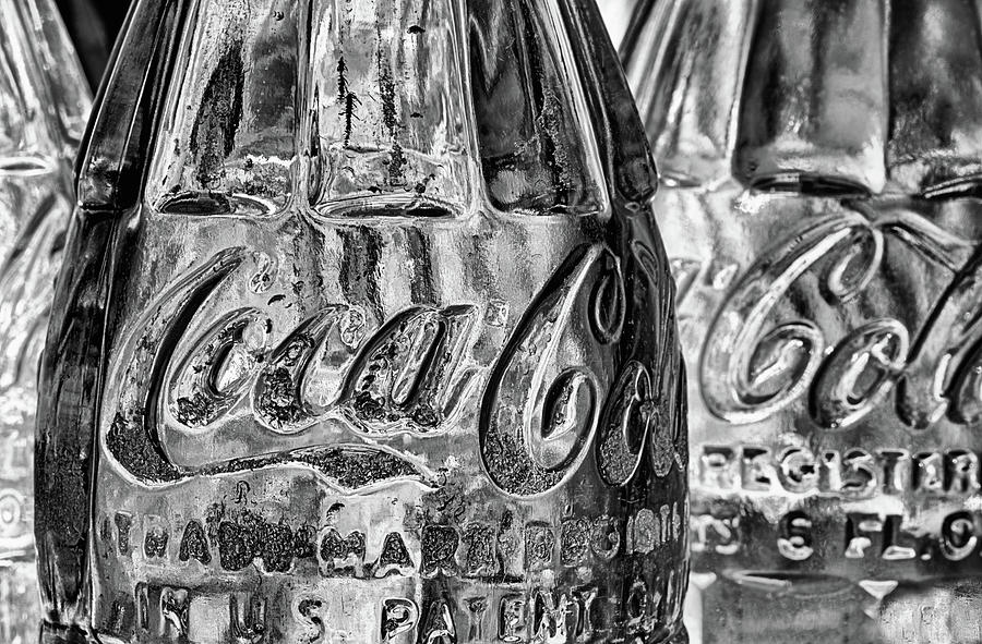 Black And White Photograph - Vintage Coke Black and White by JC Findley
