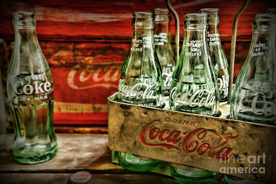 Vintage Coke Metal Six Pack Carrier  Photograph by Paul Ward