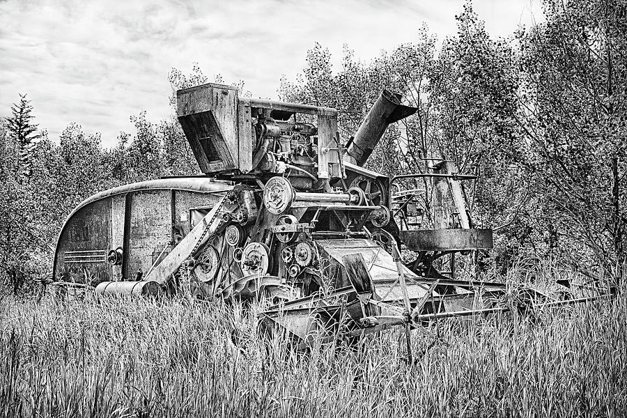 Vintage Combine Harvester Photograph by Theresa Tahara