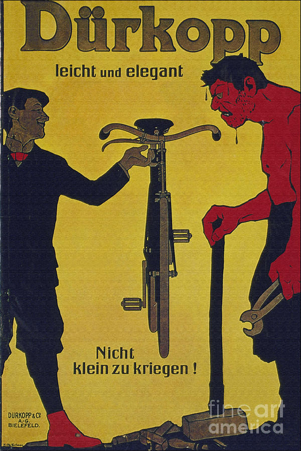 Vintage cycle poster Durkop leicht und elegant Digital Art by Vintage Collectables