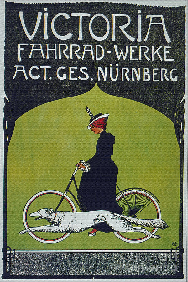 Vintage Digital Art - Vintage cycle poster Victoria Fahrrad Werke Act Ges Nurnberg by Vintage Collectables