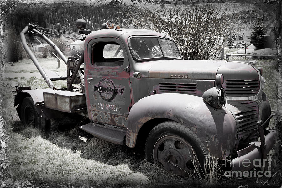 Transportation Photograph - Vintage Dodge Tow Truck by Janice Pariza