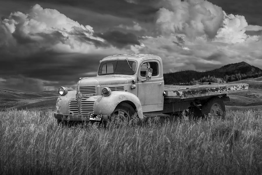 Vintage Dodge Truck in Wyoming Photograph by Randall Nyhof