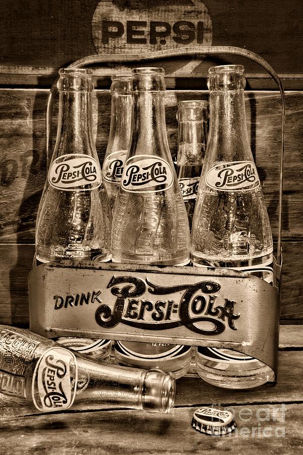 Vintage Double Dot Metal Pepsi Carrier With a Rustic Feel Photograph by Paul Ward