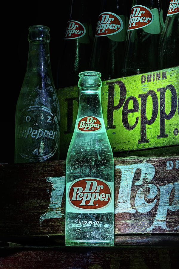 Vintage Dr Pepper Bottles Photograph by JC Findley