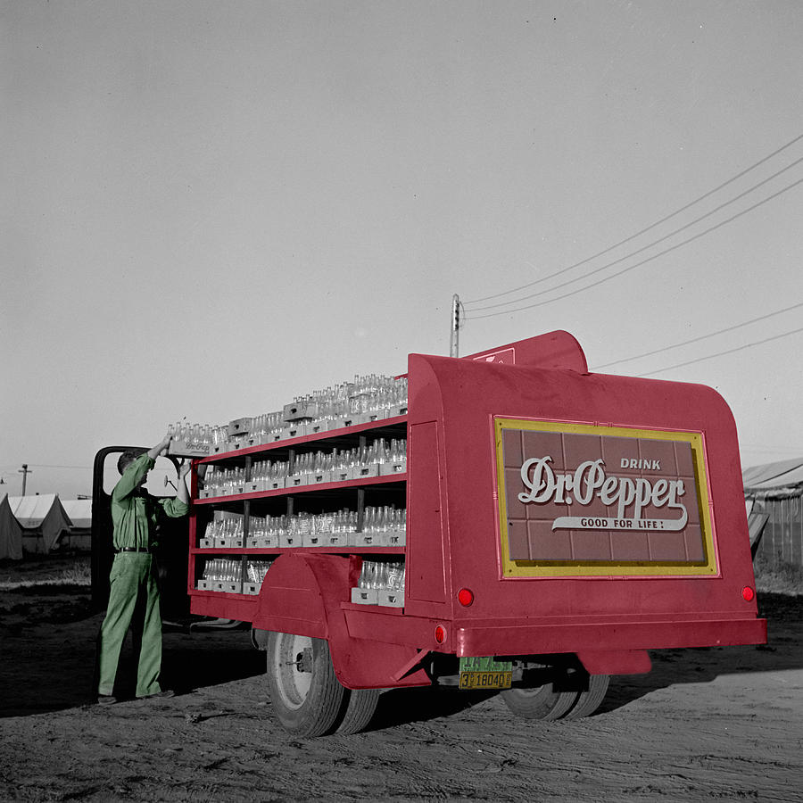 Dr Pepper Photograph - Vintage Dr Pepper Truck by Andrew Fare