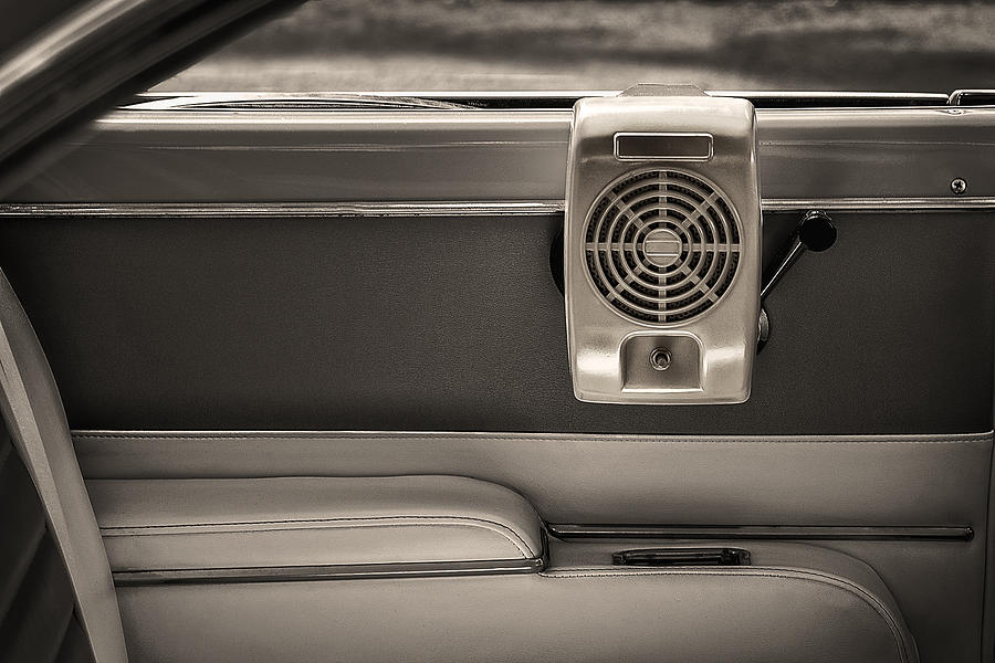 Vintage Drive-In Speaker Hung in a Classic Car Photograph by Phil Cardamone