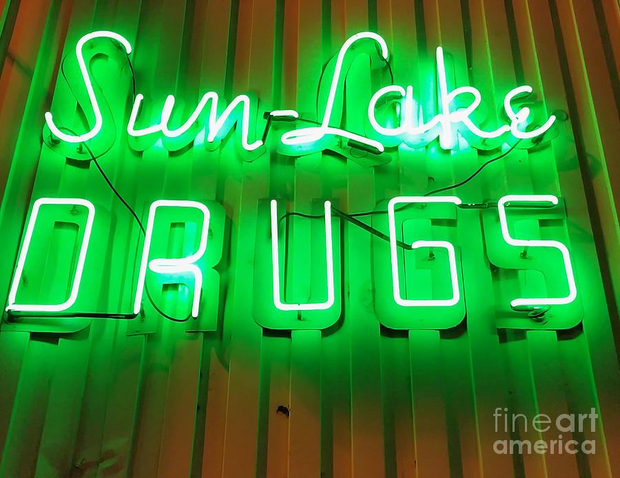 Vintage Drugstore Sign Photograph by Gregory Dyer