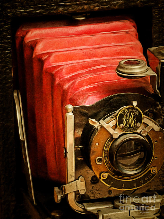 Camera Photograph - Vintage Eastman Kodak Folding Pocket Camera TB 25 50 100 20170915 by Wingsdomain Art and Photography