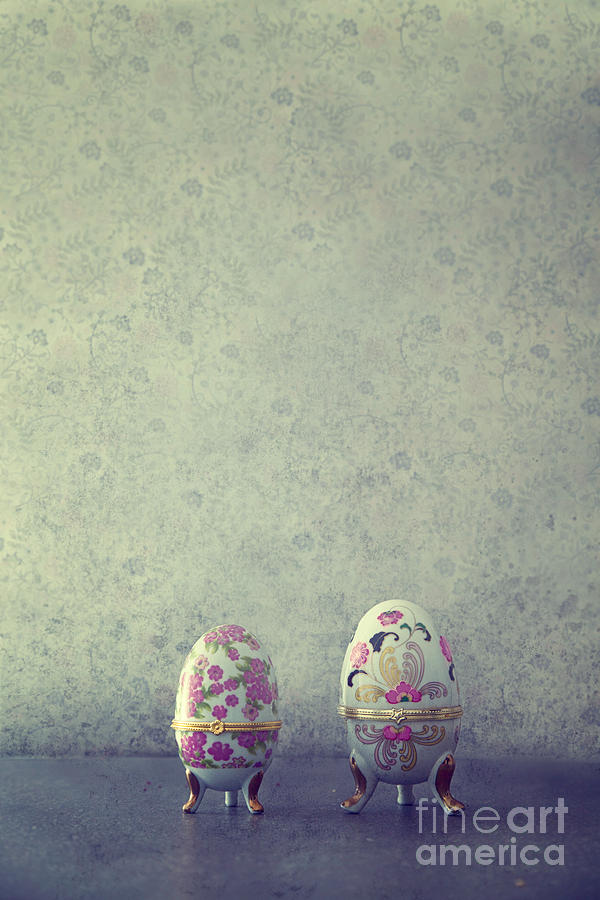 Easter Photograph - Vintage eggs by Mythja Photography