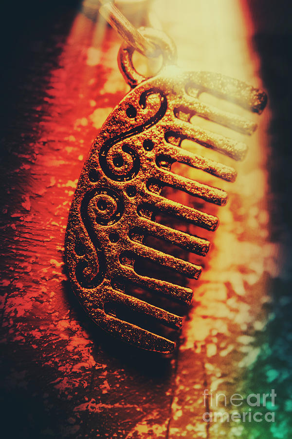 Vintage Egyptian gold comb Photograph by Jorgo Photography