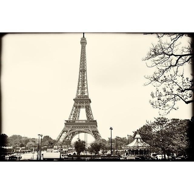 Paris Photograph - Vintage Eiffel Landscape
 #paris by Georgia Clare
