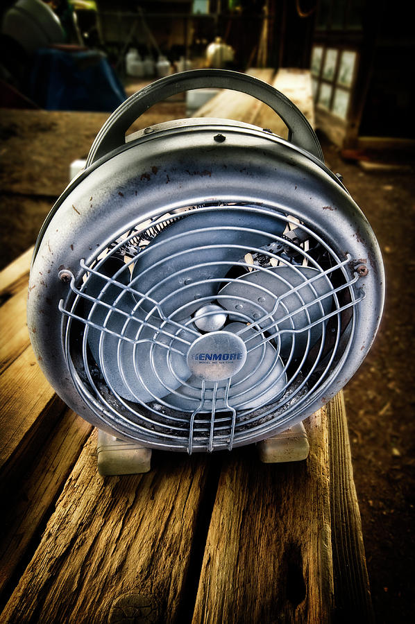 Vintage Electric Heater With Fan Photograph