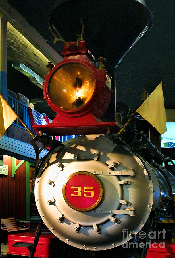 Vintage Engine Number 35 Photograph by Linda Phelps