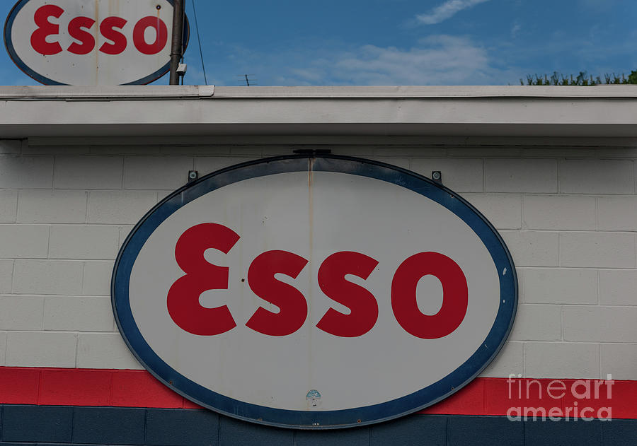 Vintage Esso Sign Photograph
