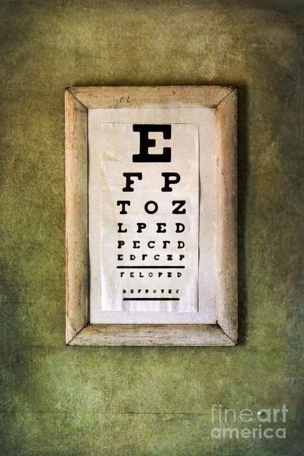 Vintage Photograph - Vintage Eye Chart by Jill Battaglia