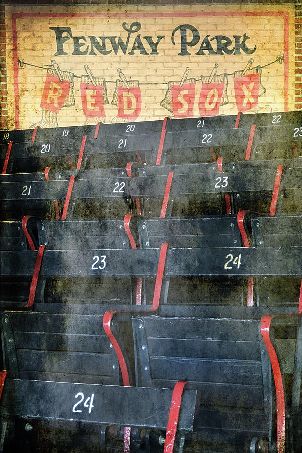 Vintage Fenway Park Blue Seats Photograph by Joann Vitali