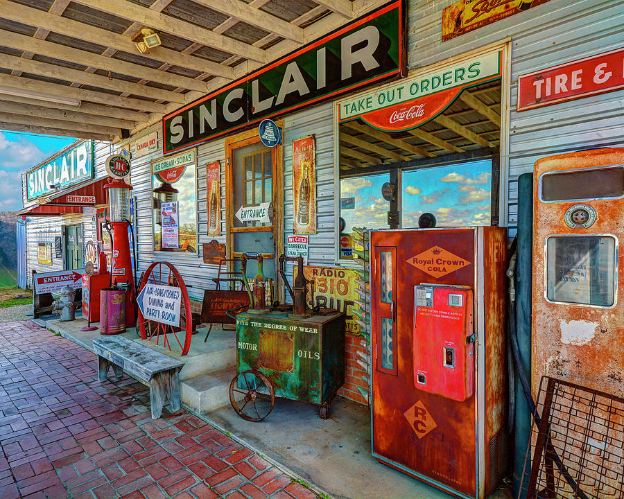 Vintage Filling Station Photograph by Steve Snyder