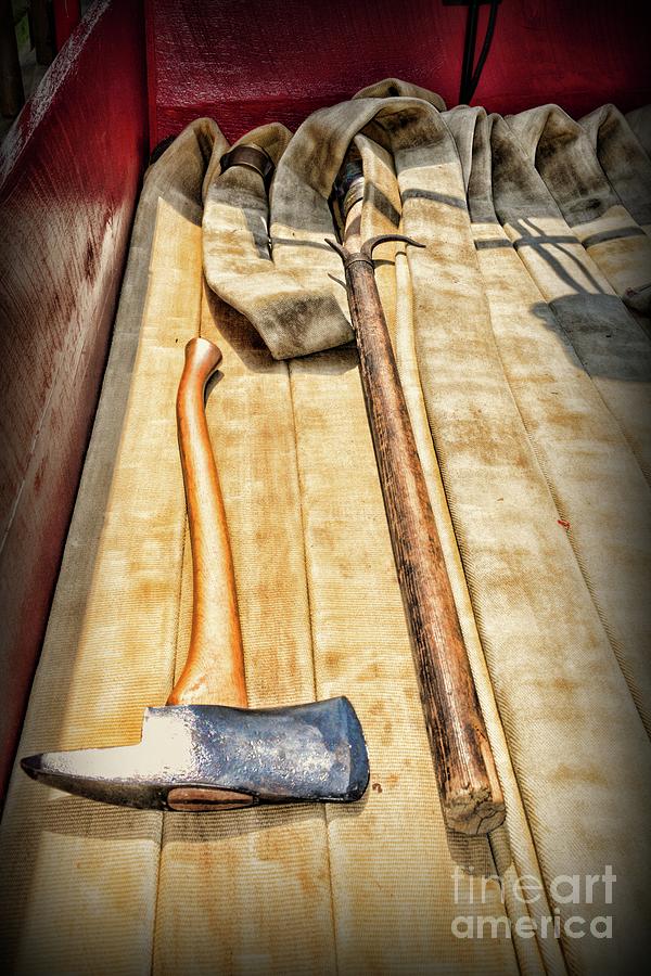 Vintage Fire Hook and Axe Photograph by Paul Ward