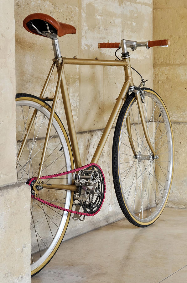 Vintage fixie with a pink chain Photograph by Dutourdumonde Photography