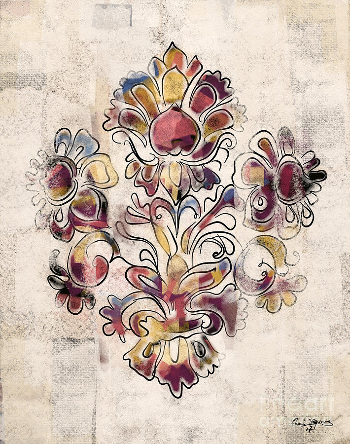 Spring Mixed Media - Vintage Fleur by Carrie Joy Byrnes