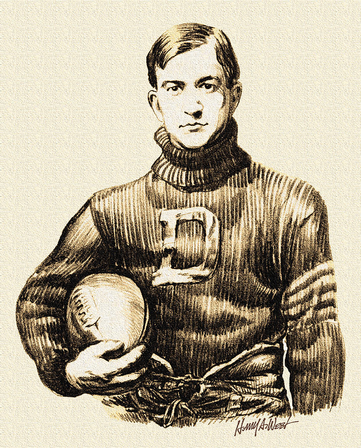 Sports Drawing - Vintage Football by Harry West