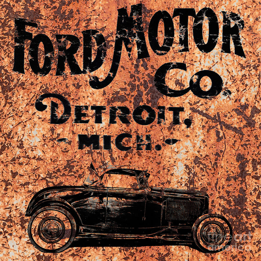 Vintage Ford Motor Company Digital Art by Edward Fielding