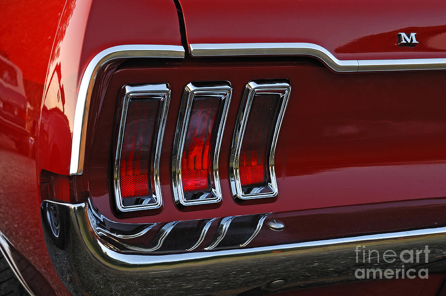 Vintage Ford Mustang Taillight Photograph by Helmut Meyer zur Capellen