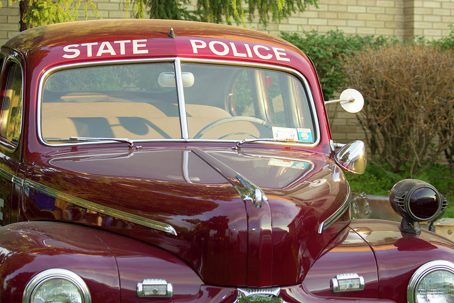 vintage metal police car