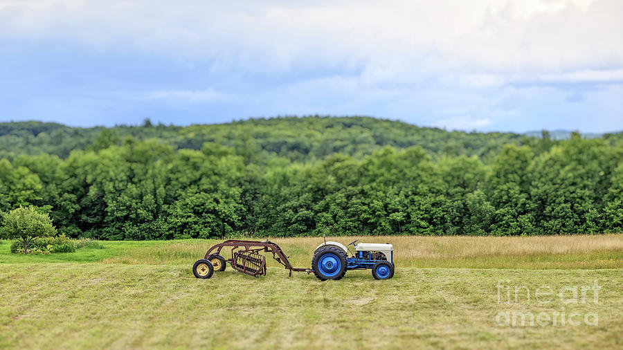 Vintage Ford Tractor Tilt Shift Photograph by Edward Fielding
