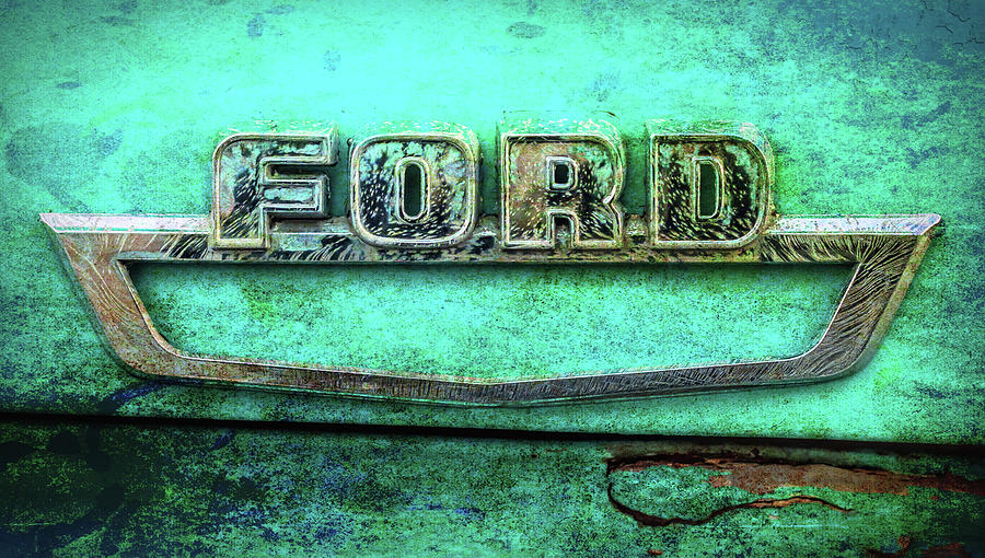 Vintage Ford Truck Logo  Photograph by Terry DeLuco