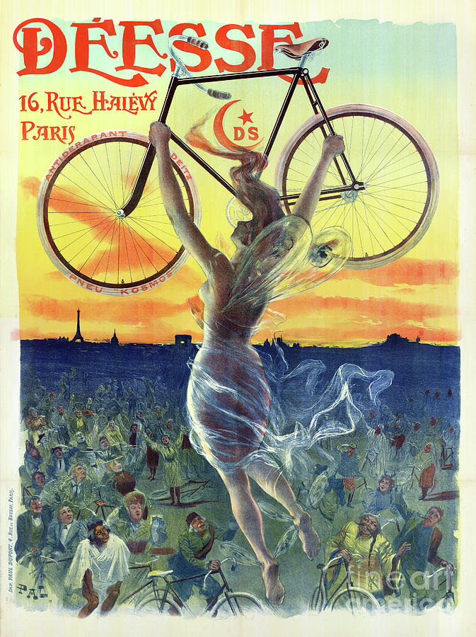 Vintage French Bicycle Poster Photograph by Jon Neidert
