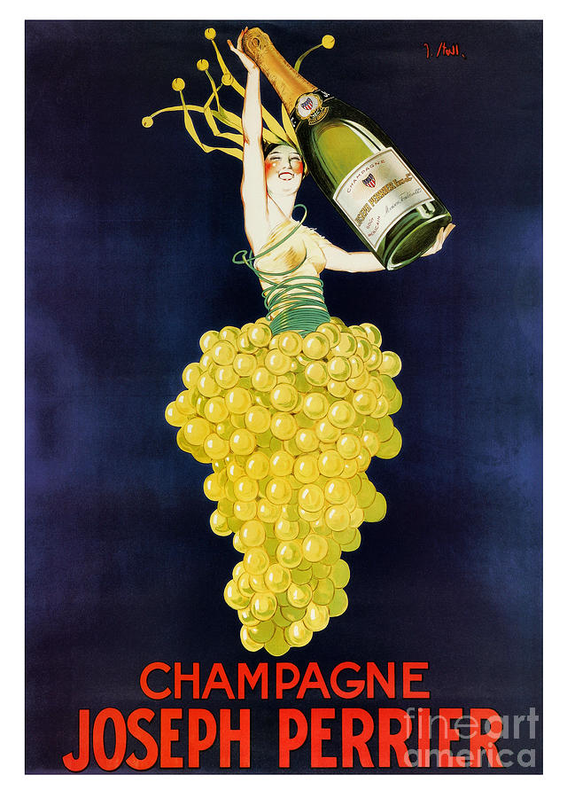 Vintage Painting - Vintage French Champagne by Mindy Sommers
