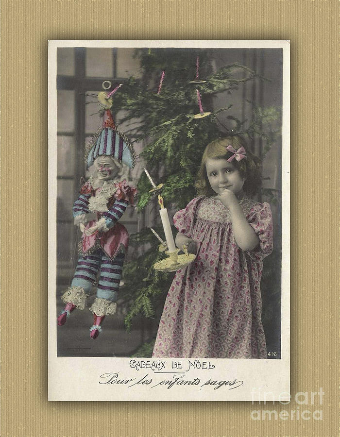 Vintage French Christmas Card Digital Art by Melissa Messick