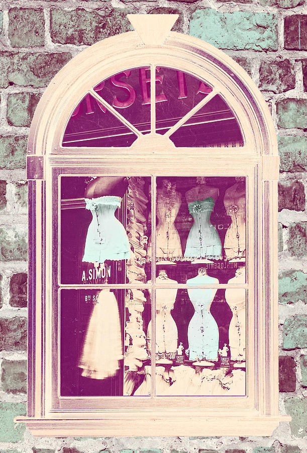 Paris Painting - Vintage French Corset Shop by Mindy Sommers