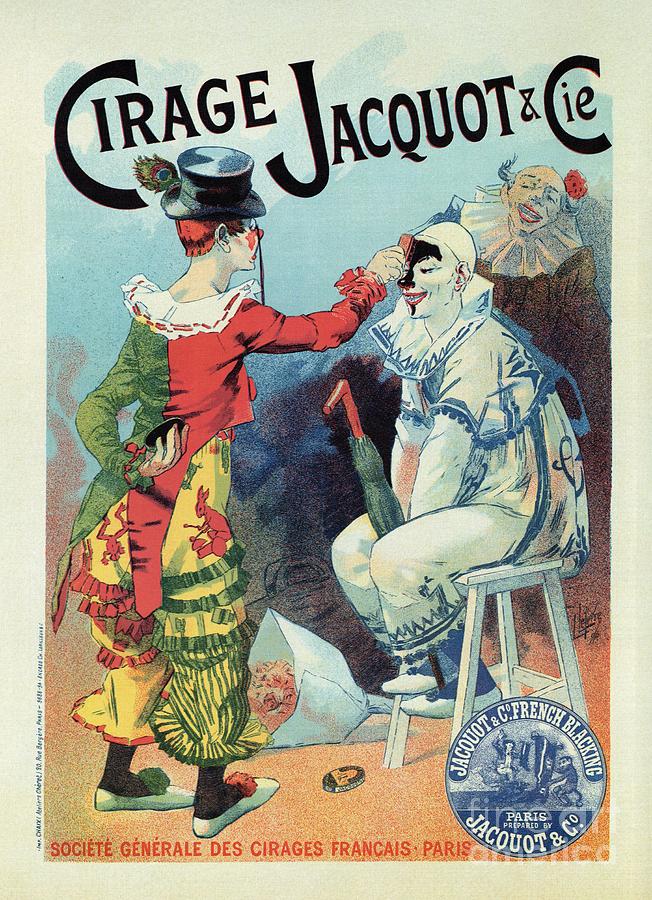 Vintage French shoe polish advert clowns Digital Art by Heidi De Leeuw