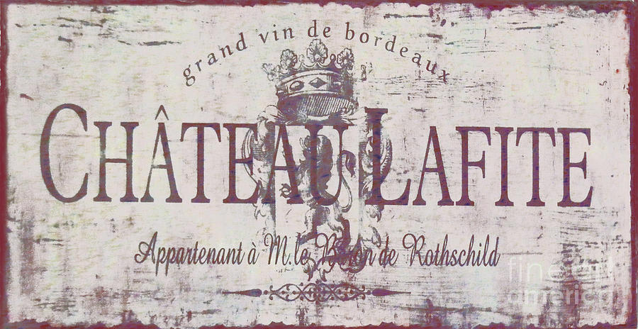 Vintage French Wine Sign Painting