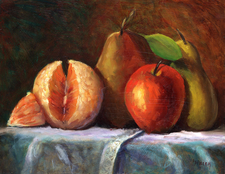 Vintage Art / P557 Kitchen Decor Vintage Print Apples Still Life Fruits Painting Antique Painting