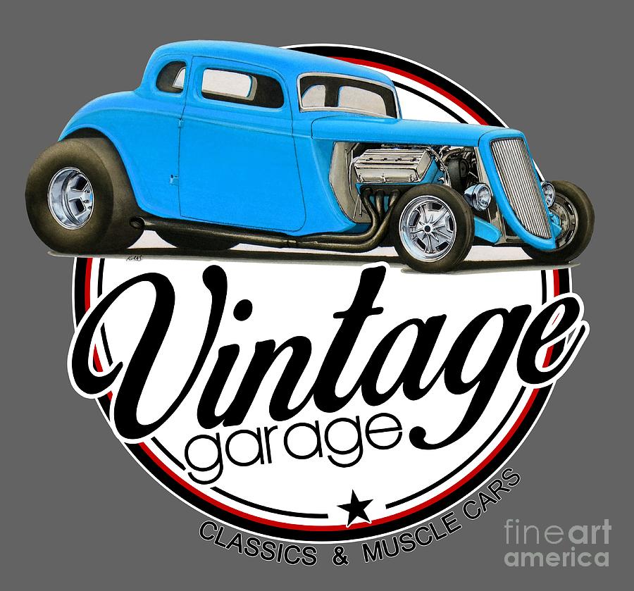 Vintage Garage Hot Rod by Paul Kuras.