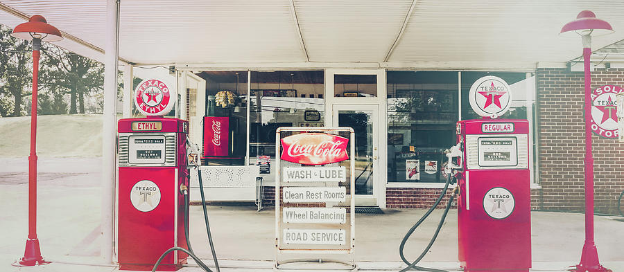 Vintage Gas Station Photograph by Andrea Anderegg