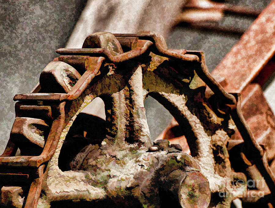Vintage Gears and Chain Photograph by Wilma Birdwell