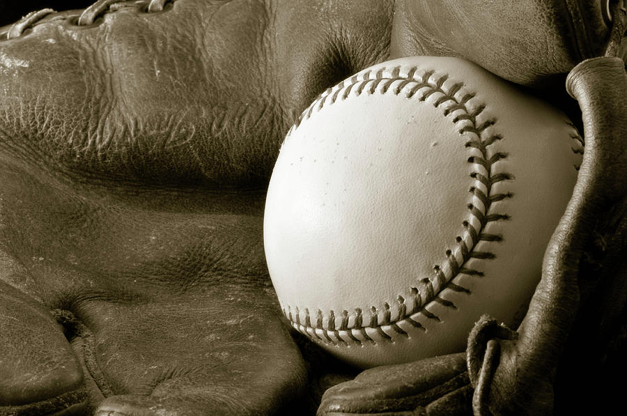 Baseball Photograph - Vintage Glove by Shawn Wood