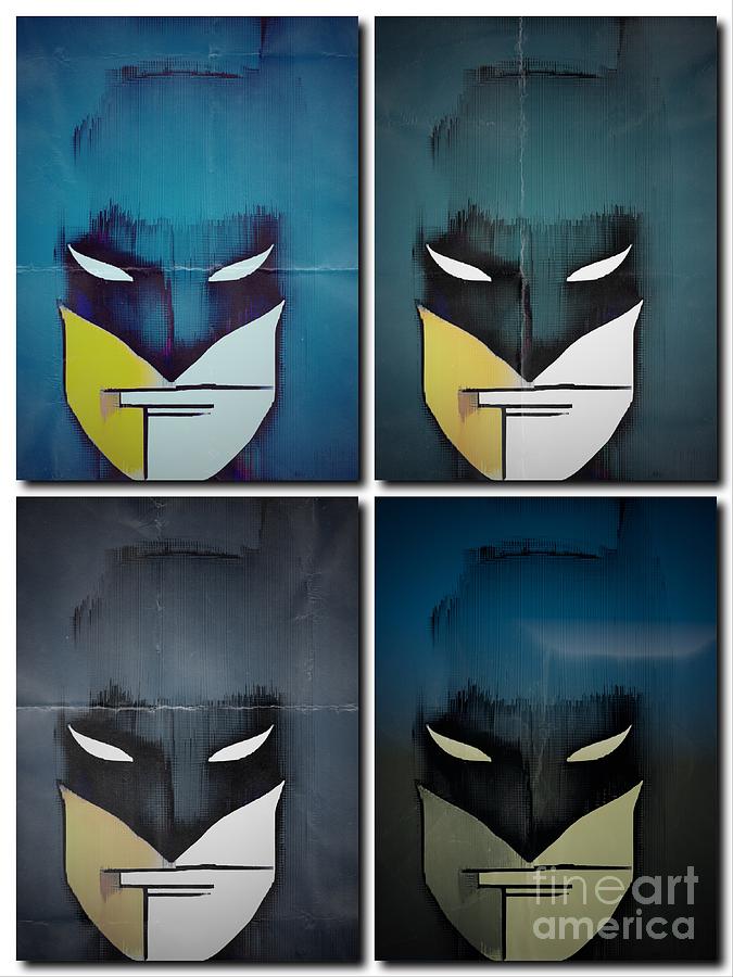 Vintage Gotham Protectors Squad Digital Art by HELGE Art Gallery