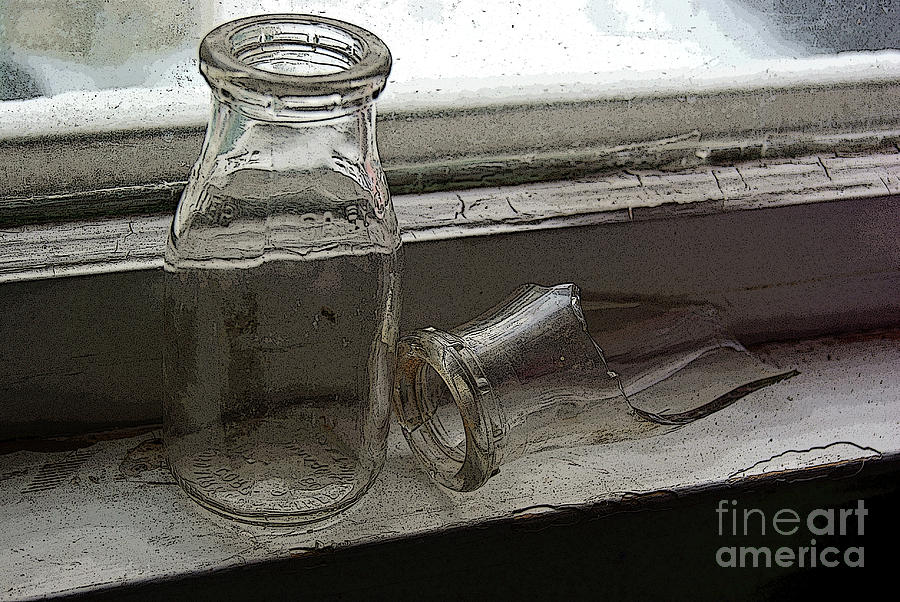 Vintage Half Pint Milk Bottles-2 Photograph by Sandra Church