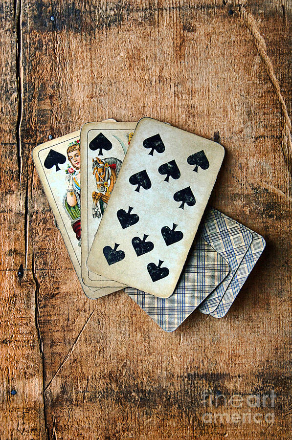 Vintage Hand of Cards Photograph by Jill Battaglia