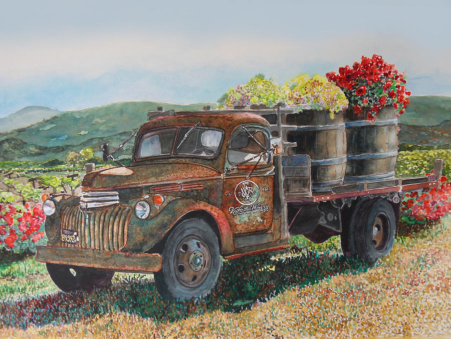 Napa Painting - Vintage Harvest by Gail Chandler