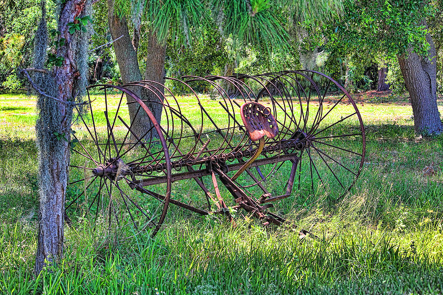 Vintage Hay Rake Photograph by HH Photography of Florida