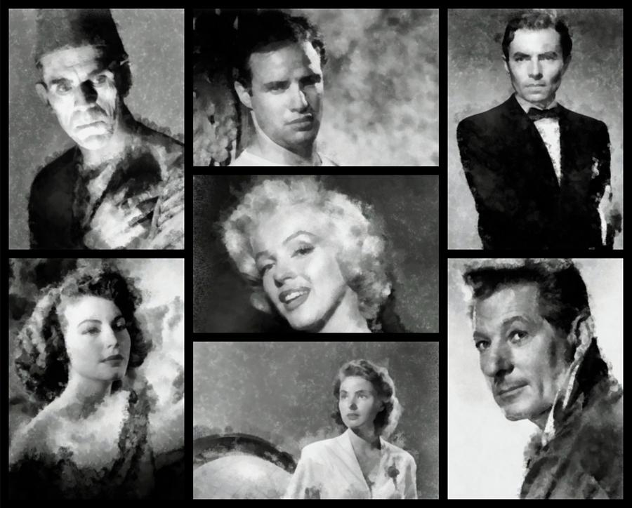 Vintage Hollywood Stars Painting