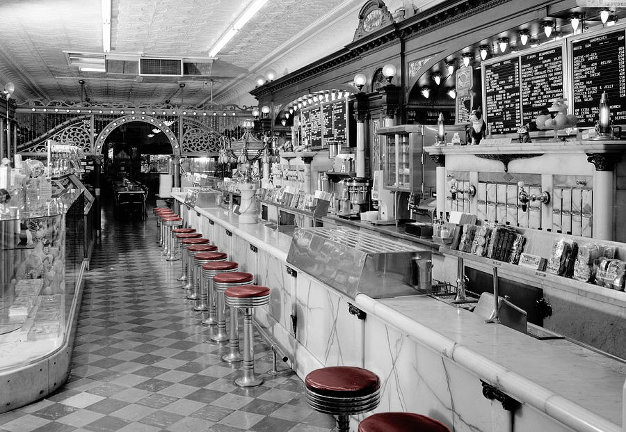 Vintage Ice Cream Parlor Photograph by Andrew Fare