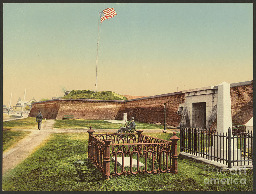 Vintage Image of Fort Moultrie Photograph by Dale Powell